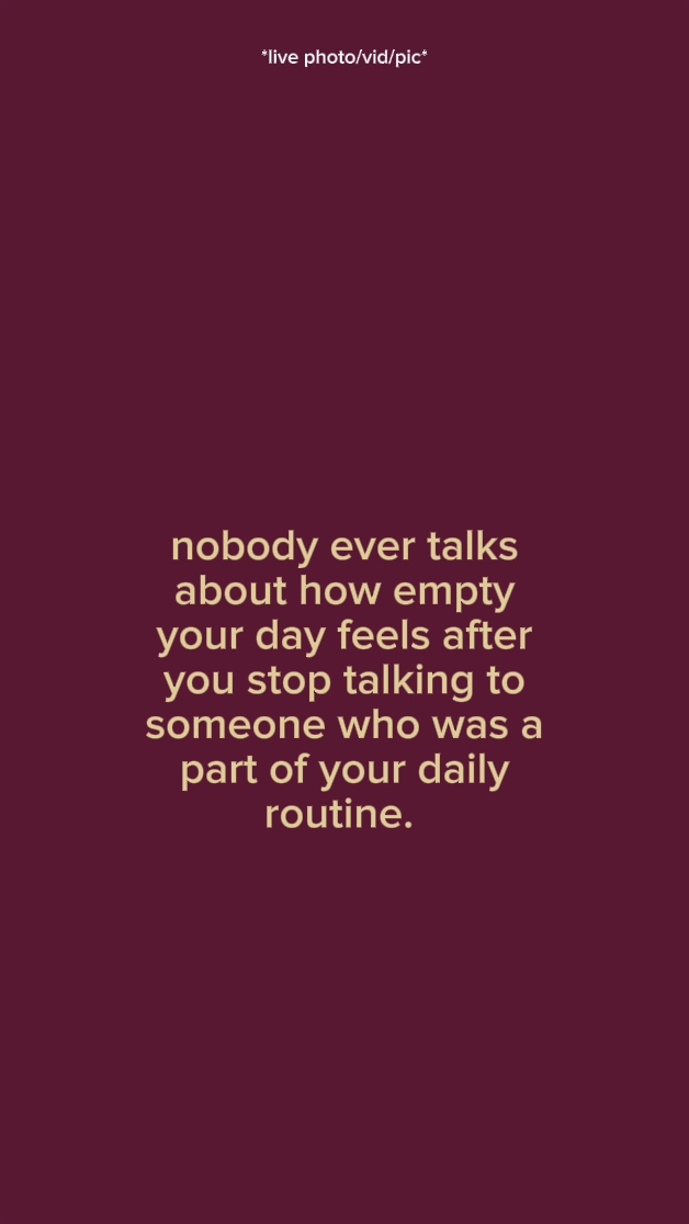 Nobody ever talks 