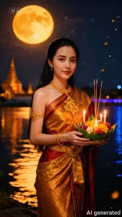 Aiสุ่มท่าโพสลอยกระทง