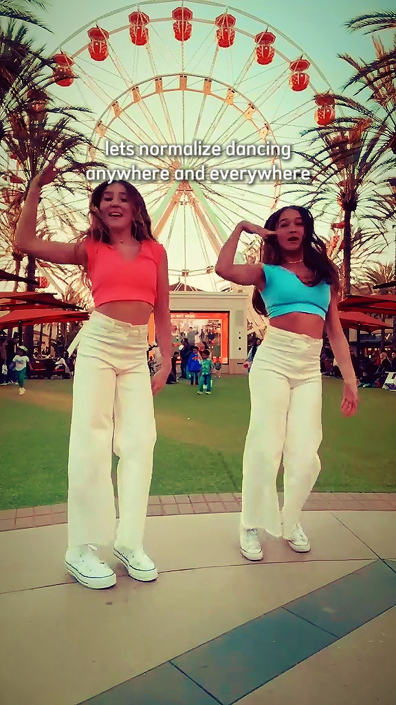 dancing with friends