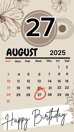 birthday 27 August 