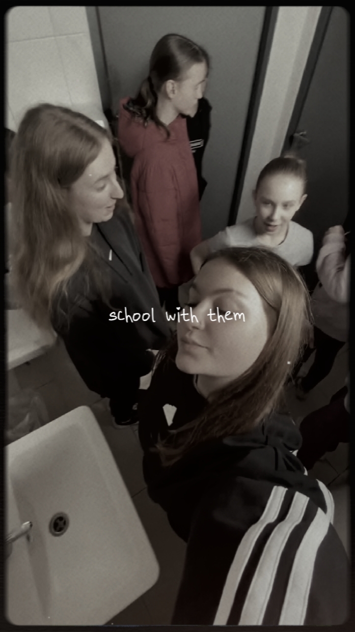 school with them