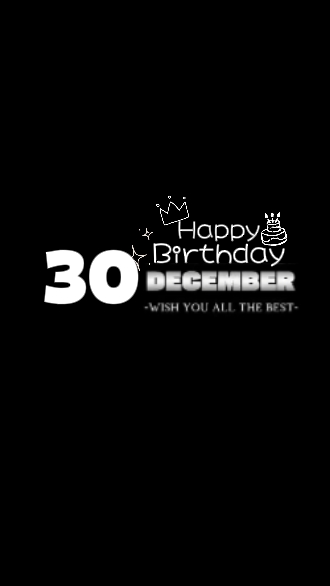 HBD 30 DÉCEMBRE 2025