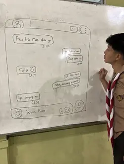 chat di papan tulis