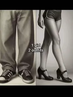 1 girl 2 outfits