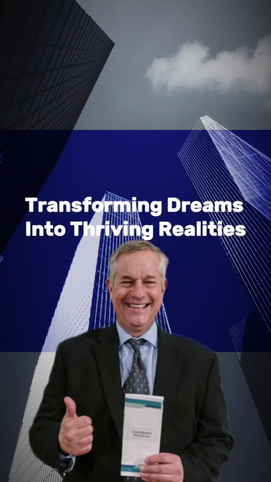 Azul Minimalista Preto Cinza Modelo de NegĂłcios para ConferĂŞncias, Townhalls