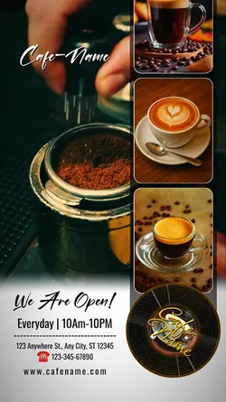 Cafe - We Are Open