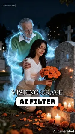 Visting grave