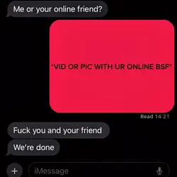 me or ur online bsf?