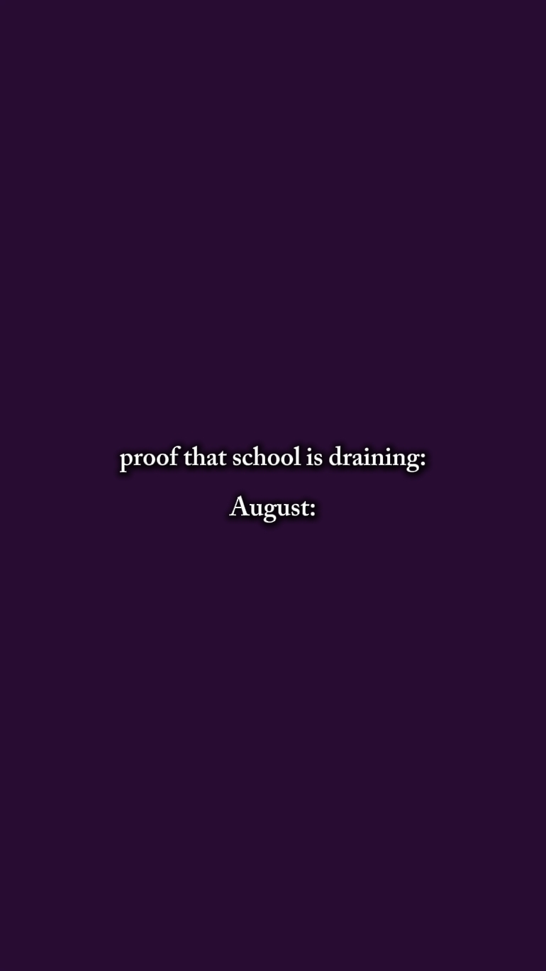 school is draining 