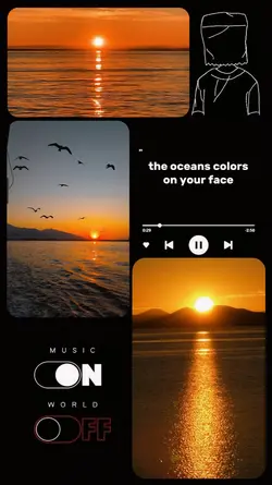 3 photos sunset