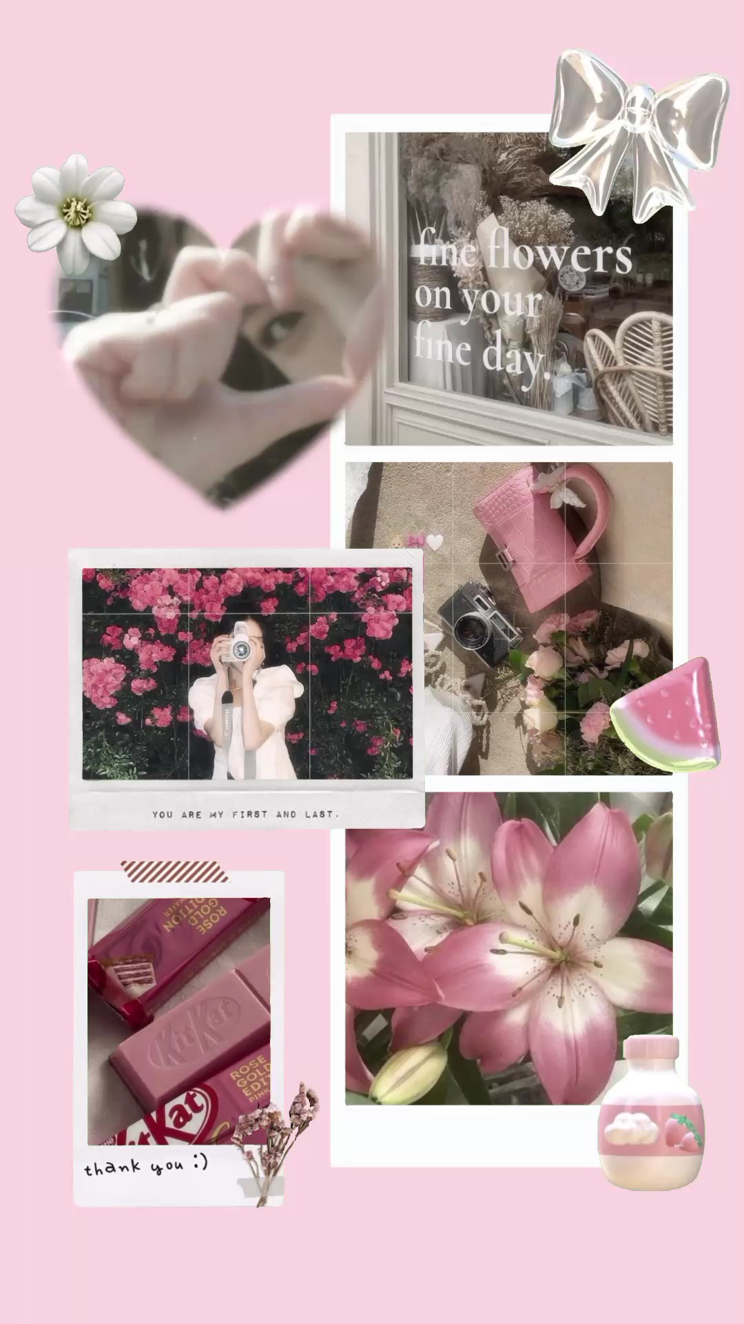 pink collage