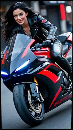 riding a motorcycle