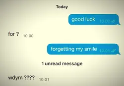 forgetting my smile