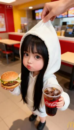 chibi cute burger