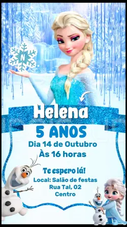 Convite Frozen 