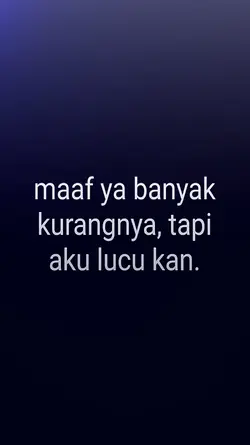 maaf ya banyak