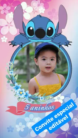 Stitch Convite Níver