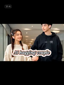 Ai hugging couple 