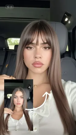 Curtain bangs effect