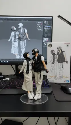 3d miniatur couple 