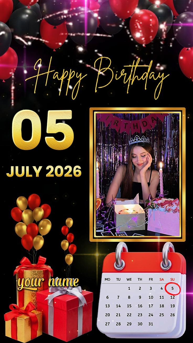 Feliz cumpleaños 05 de julio 