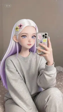 AI Mix Purple Hair