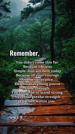 Courage and persever