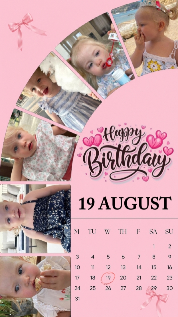 HBD DAUGHTER 19 AUG