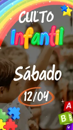 Convite Culto Kids