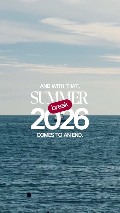 Summer break 2026