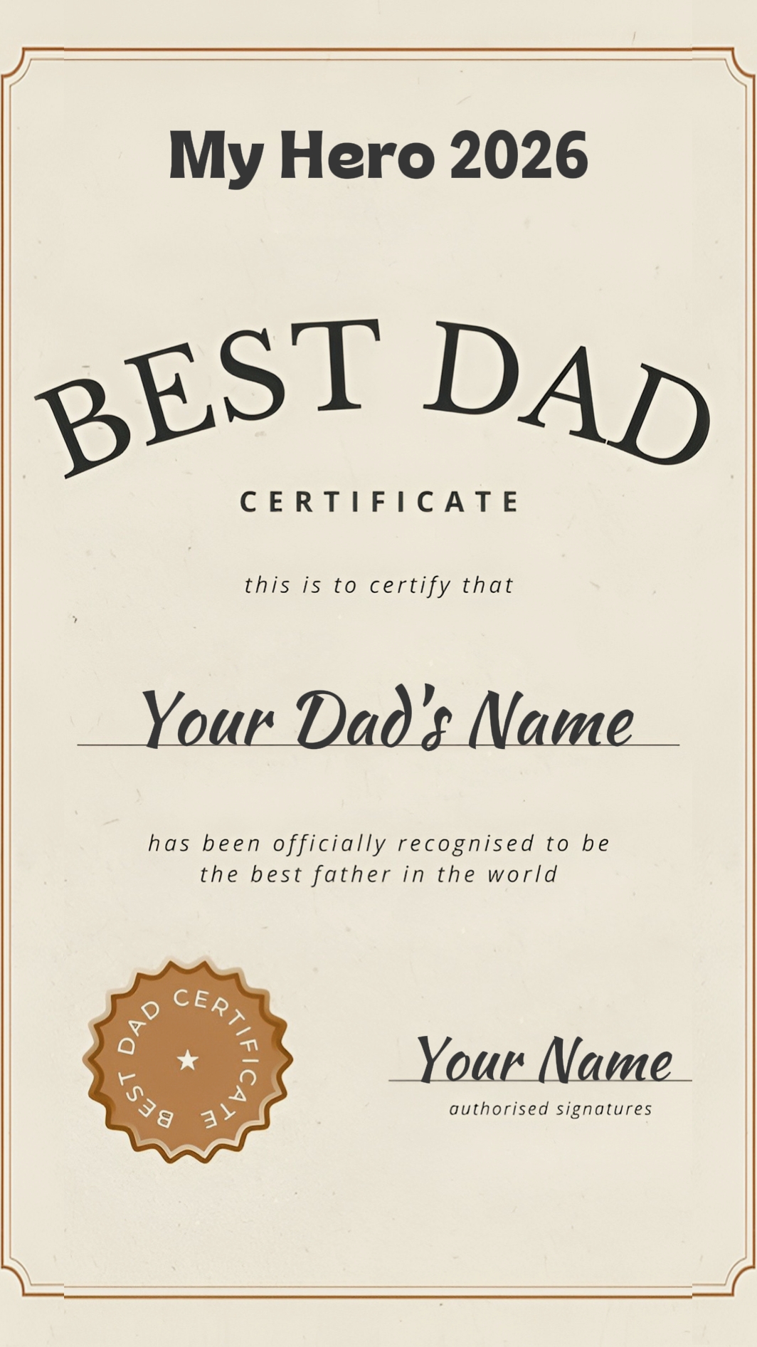Mein Vater, mein Held