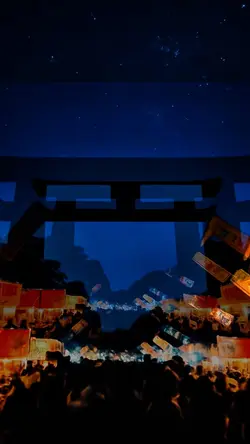 お祭り花火屋台テンプレート