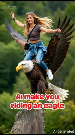 Riding an eagle