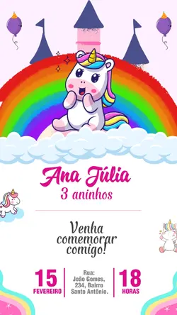 CONVITE UNICÓRNIO 