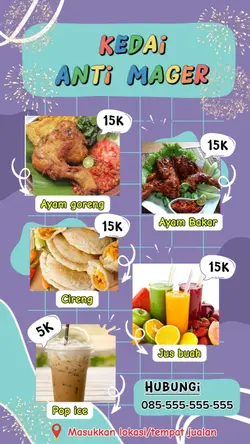 daftar menu jualan 