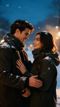 Winter Couple Hug