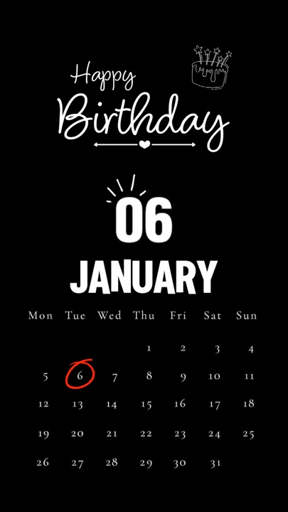HBD 06 JANUARY 