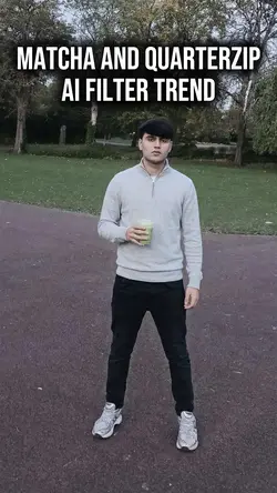 Matcha & quarter zip