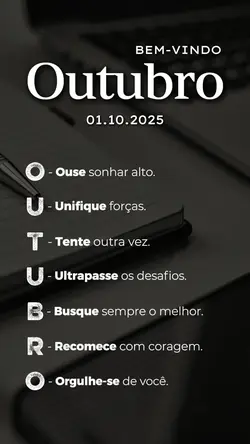 Outubro bem-vindo
