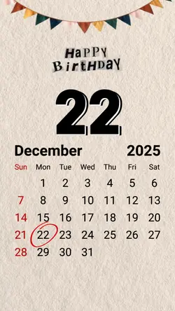 hbd 22 December 2025