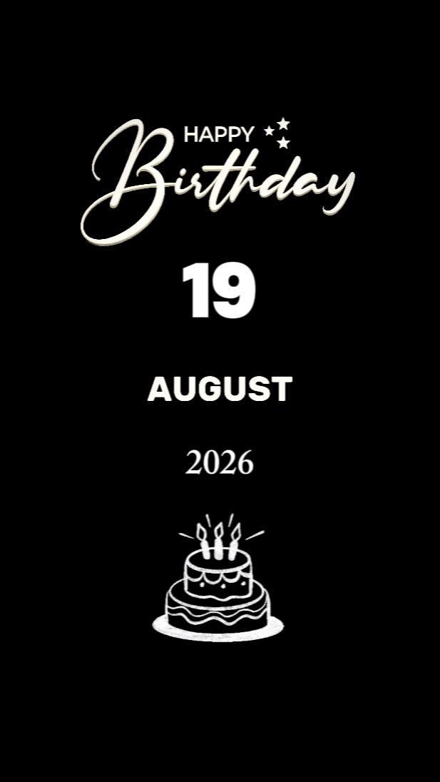 HBDY SON 19 AUGUST