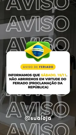 Aviso de feriado