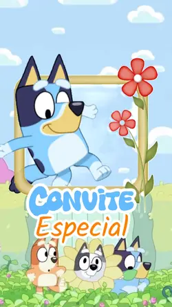 Convite Niver Bluey 