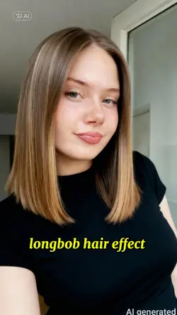 long bob hair effect