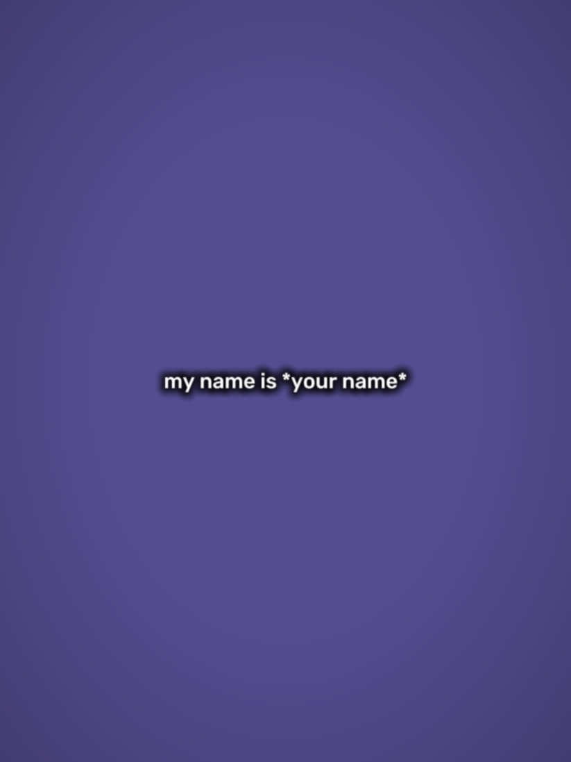 my name is *text*