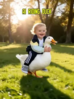 AI riding duck