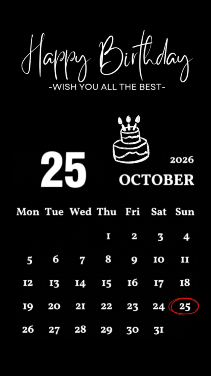 Birthday 25 October