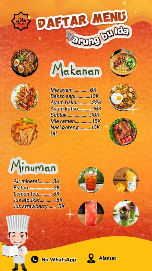 Menu warung 