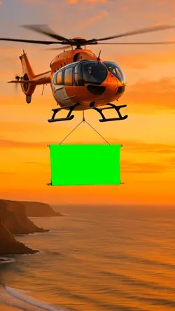 helicopter banner