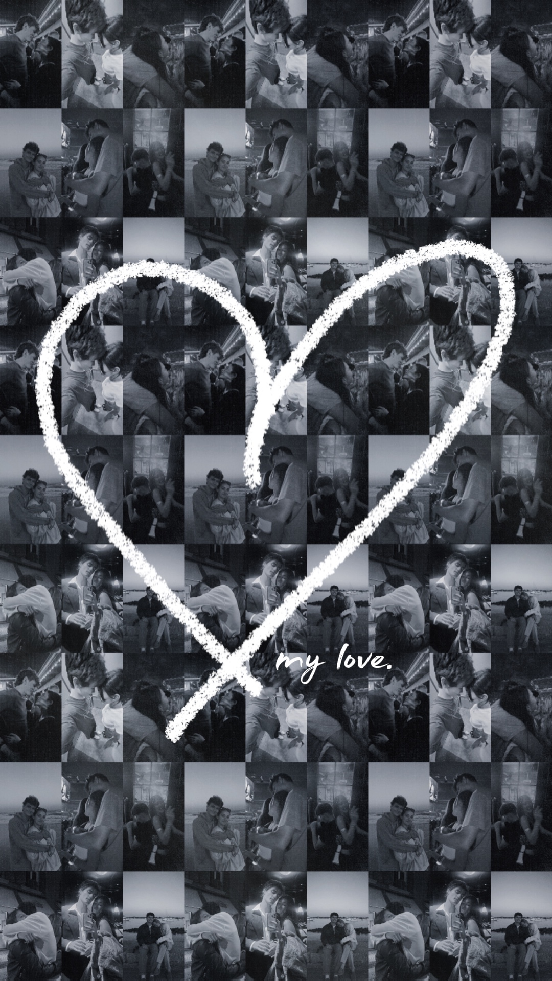 Collage de amor de corazón 